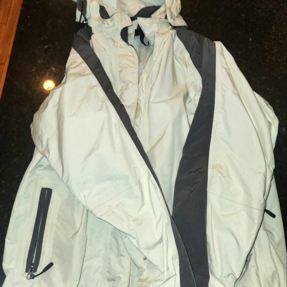EMS women's large white and gray outershell
